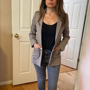 H&M Gray Blazer Structured Suit Jacket
